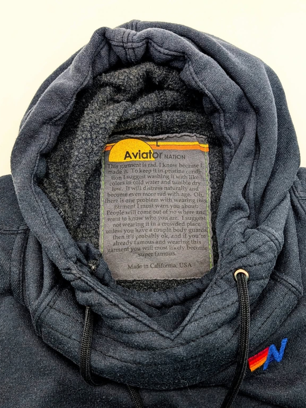 Aviator Nation Ninja Hoodie Charcoal Large - Picture 5 of 6